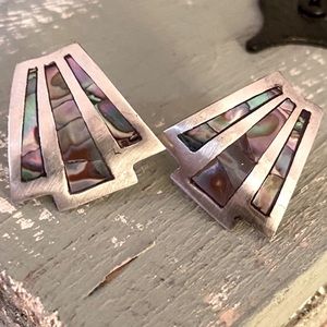 Taxco Vintage Abalone Earrings